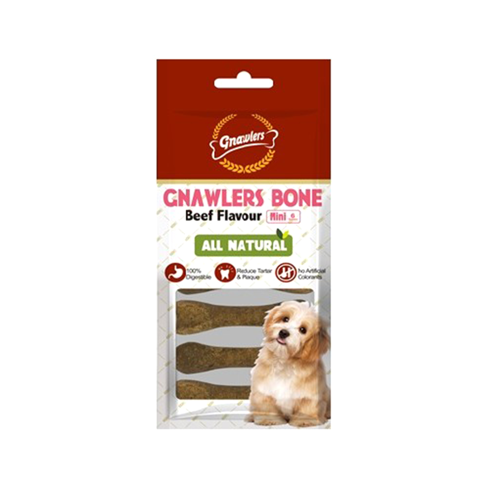 GNAWLERS BEEF BONE SMALL