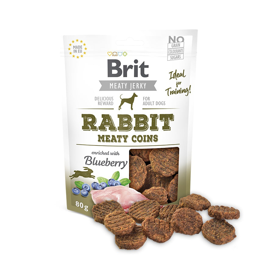 BRIT JERKY RABBIT MEATY COINS