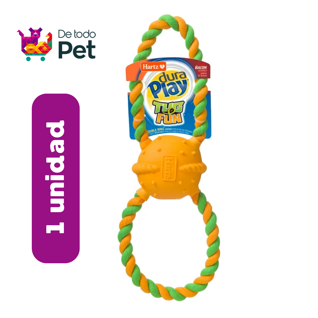 HARTZ DURA PLAY TUG OF FUN BACON
