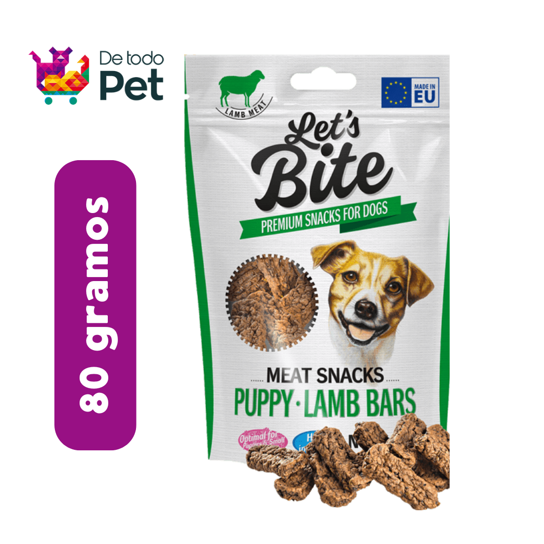 LETS BITE MEAT SNACK  PUPPY LAMB BARS
