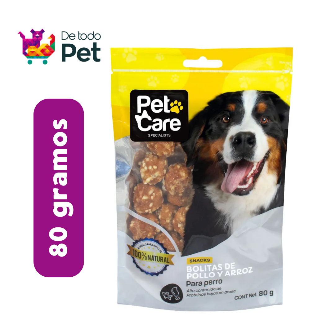 PET CARE BOLITAS DE POLLO Y ARROZ