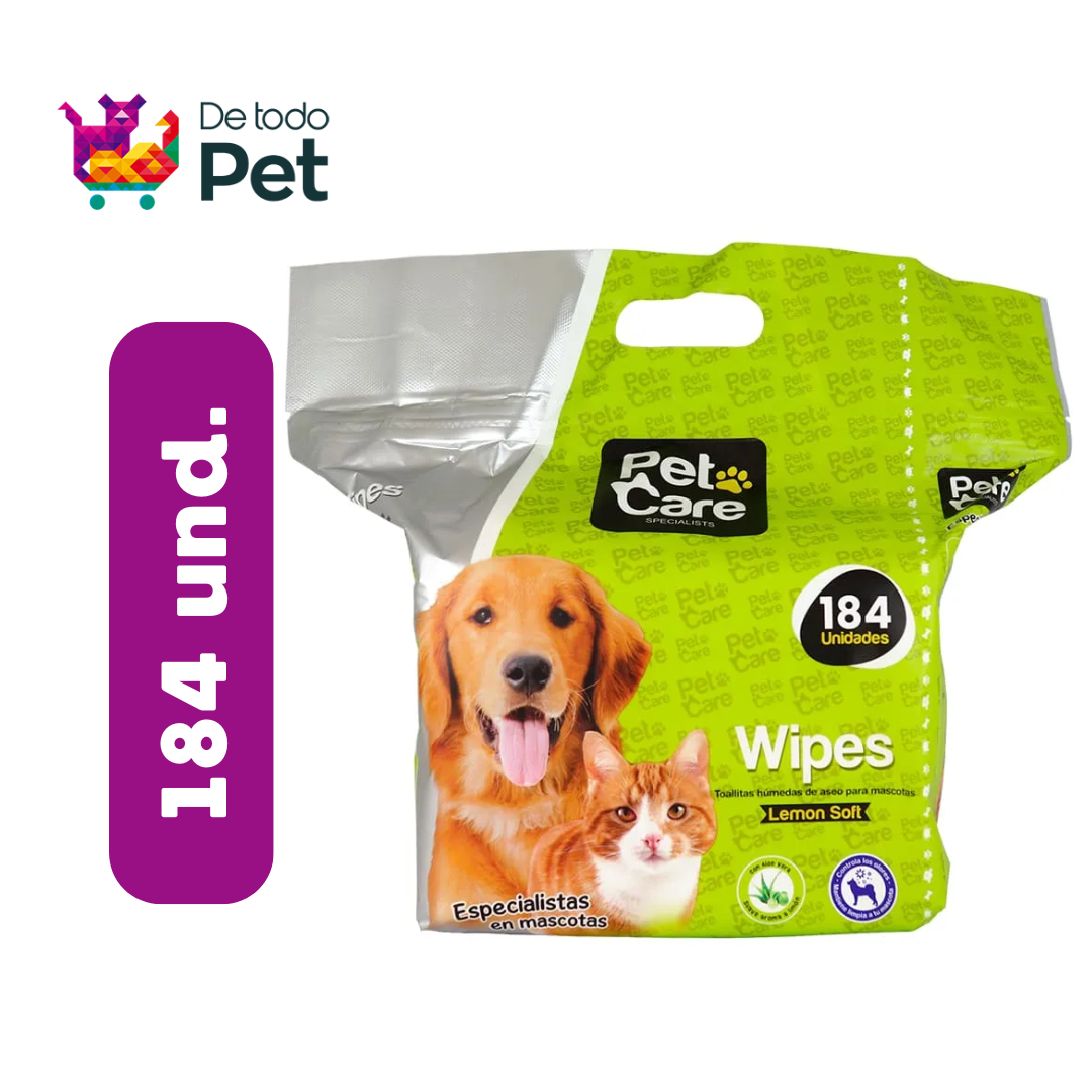 PET CARE TOALLAS HUMEDAS LIMON
