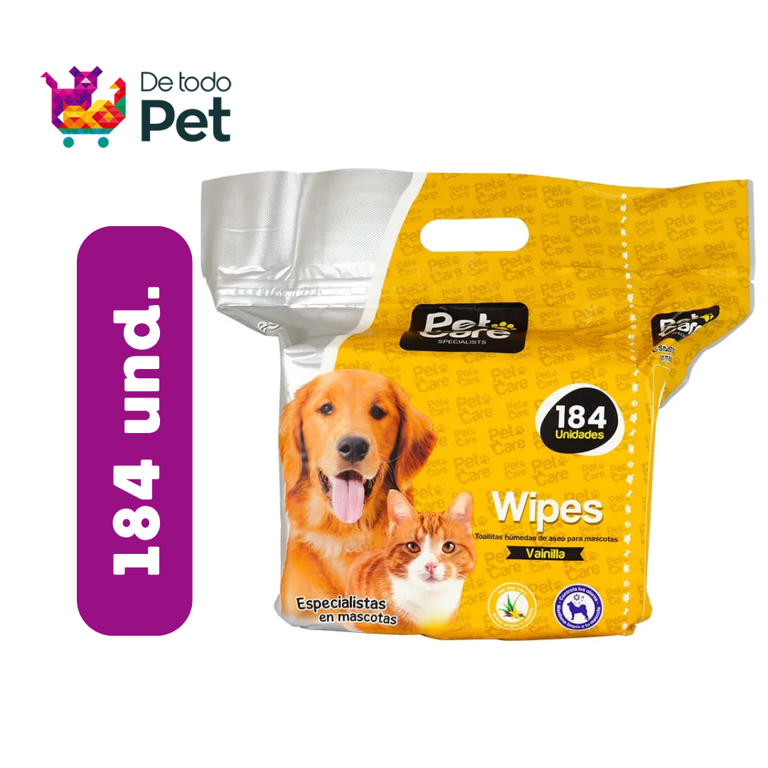 PET CARE TOALLAS HUMEDAS VAINILLA