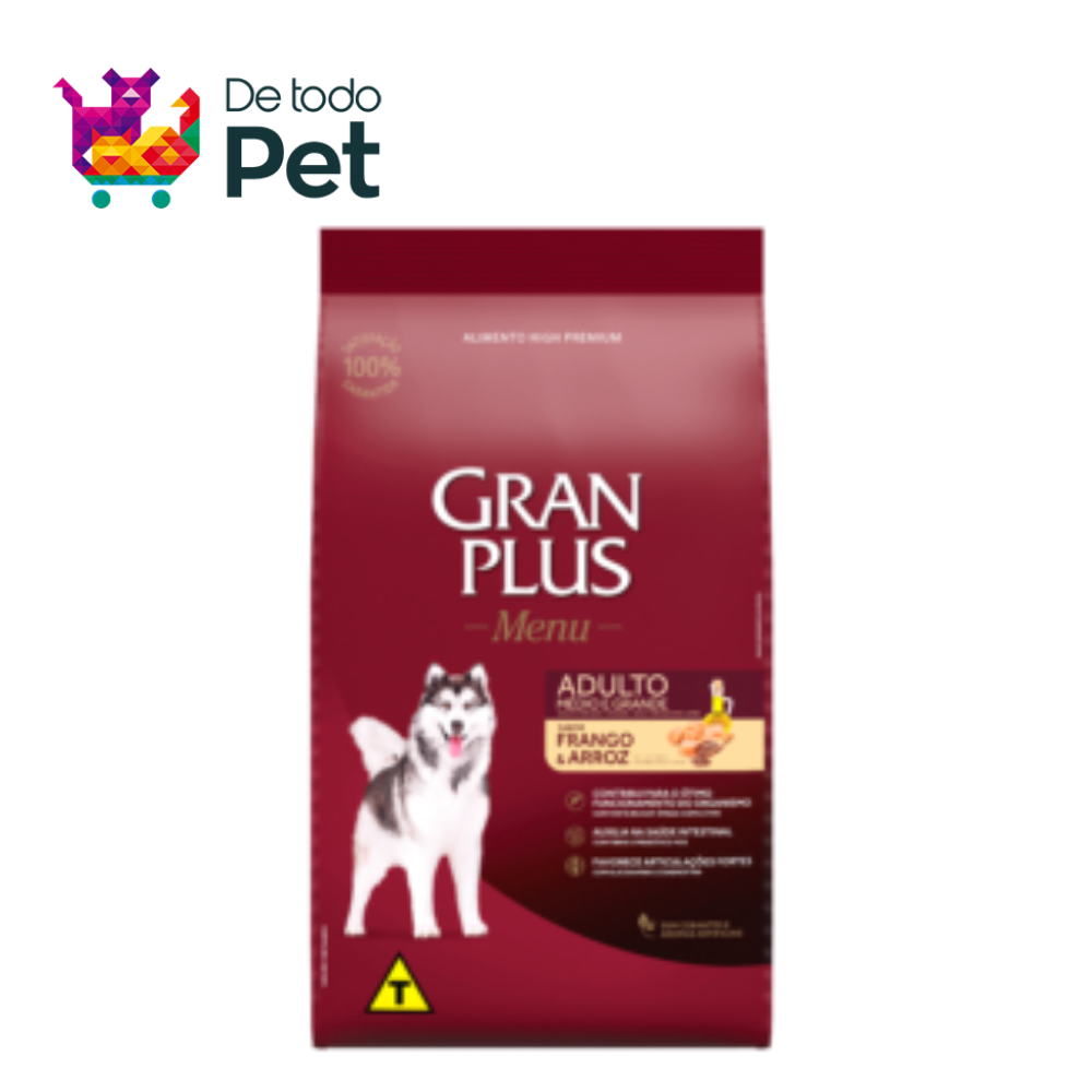 GRAN PLUS PERRO ADULTO RAZA MEDIANA Y GRANDE (Pollo & Arroz)