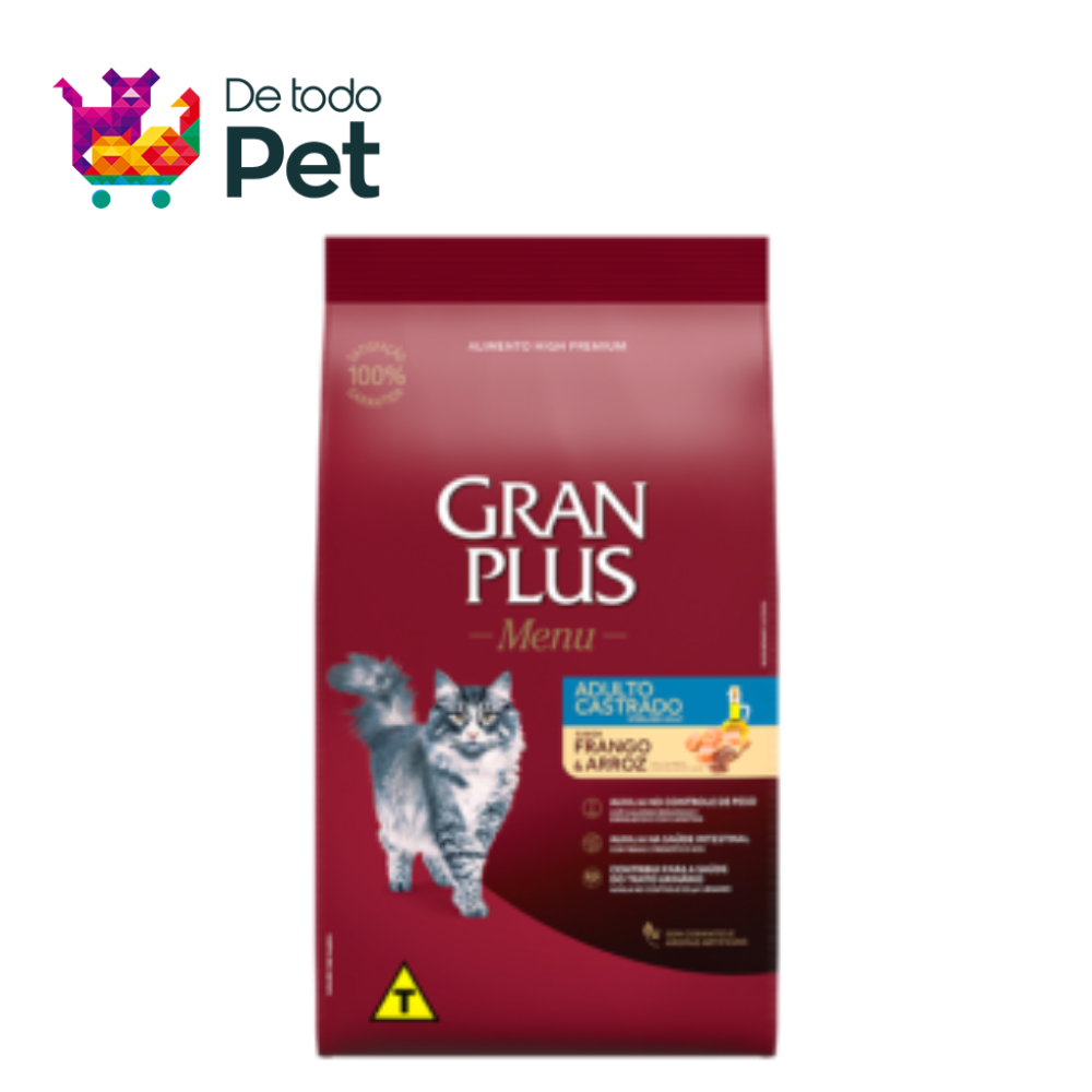 GRAN PLUS GATO ADULTO CASTRADO (Pollo & arroz)