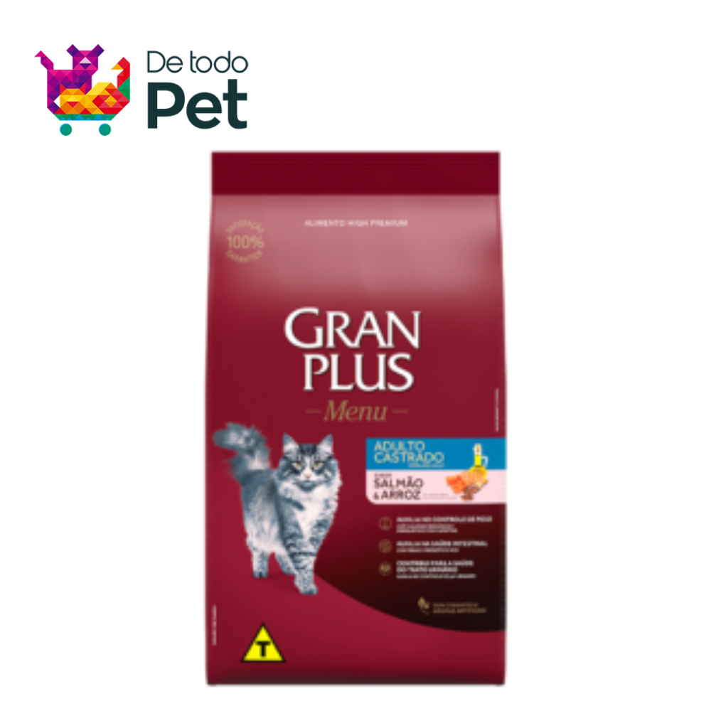 GRAN PLUS GATO ADULTO CASTRADO (Salmón & arroz)