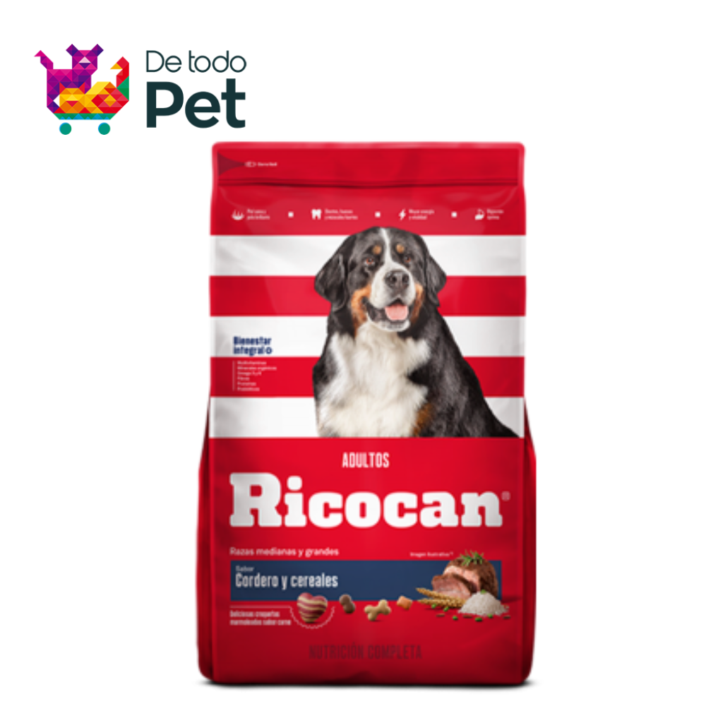 RICOCAN ADULTO RAZA MEDIANA Y GRANDE (Cordero & cereales)