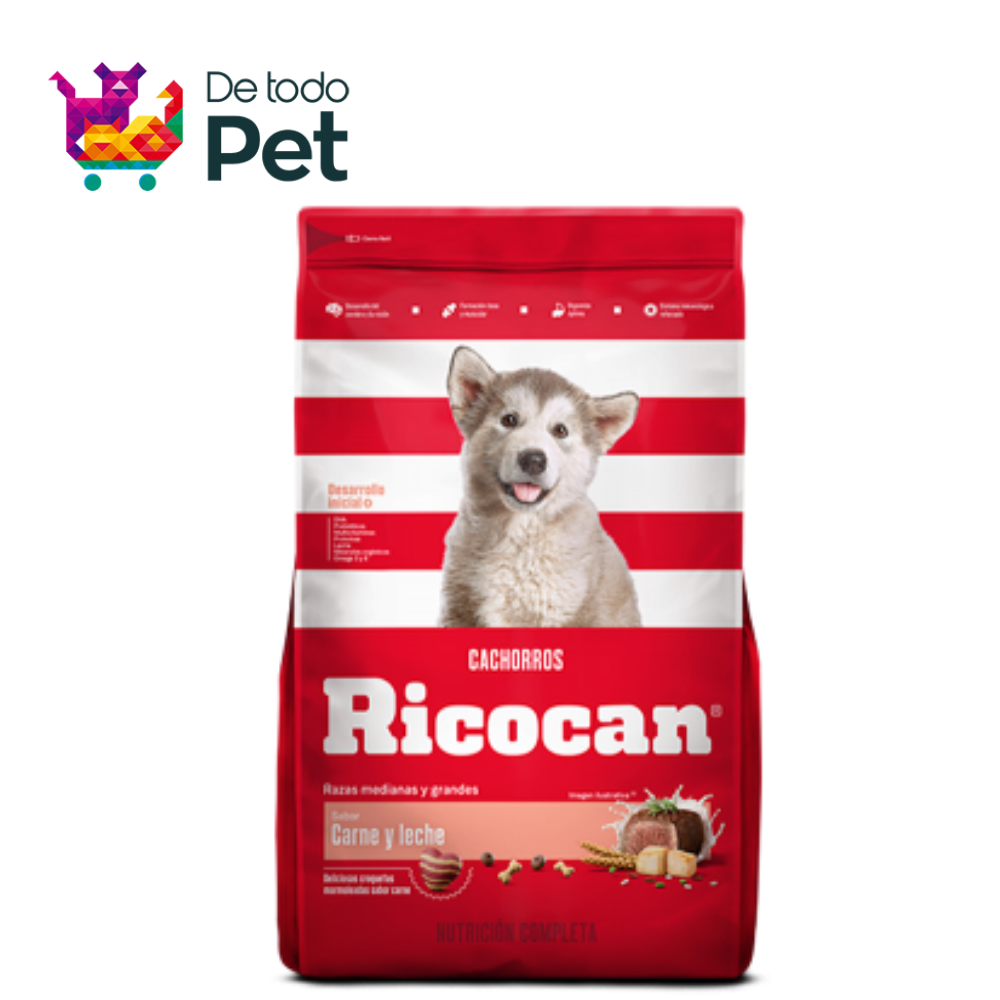 RICOCAN CACHORRO RAZA MEDIANA Y GRANDE (Carne & leche)