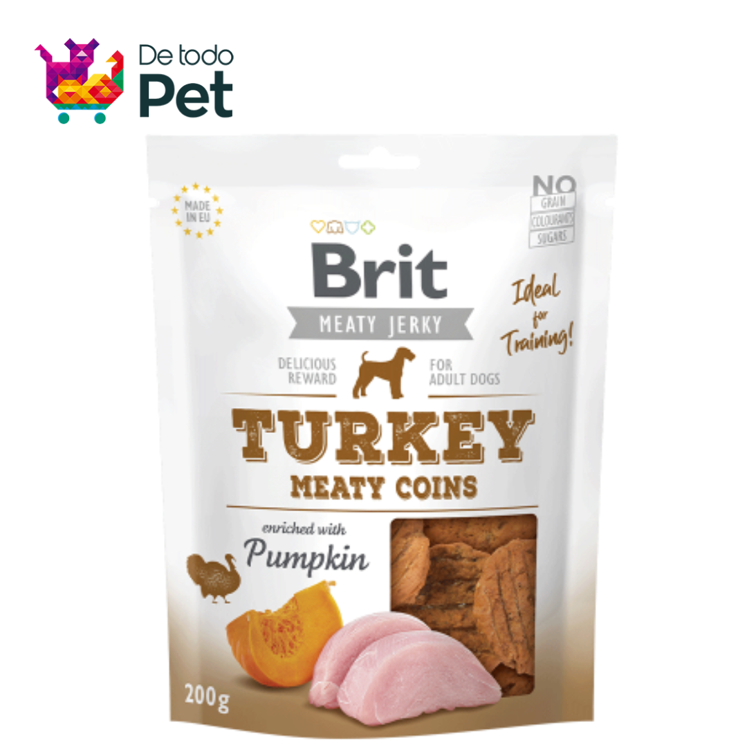 BRIT JERKY TURKEY MEATY COINS