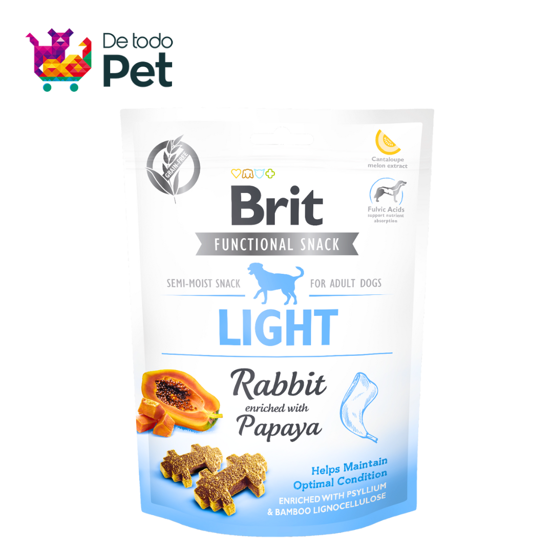 BRIT FUNCTIONAL SNACK LIGHT CONEJO Y PAPAYA