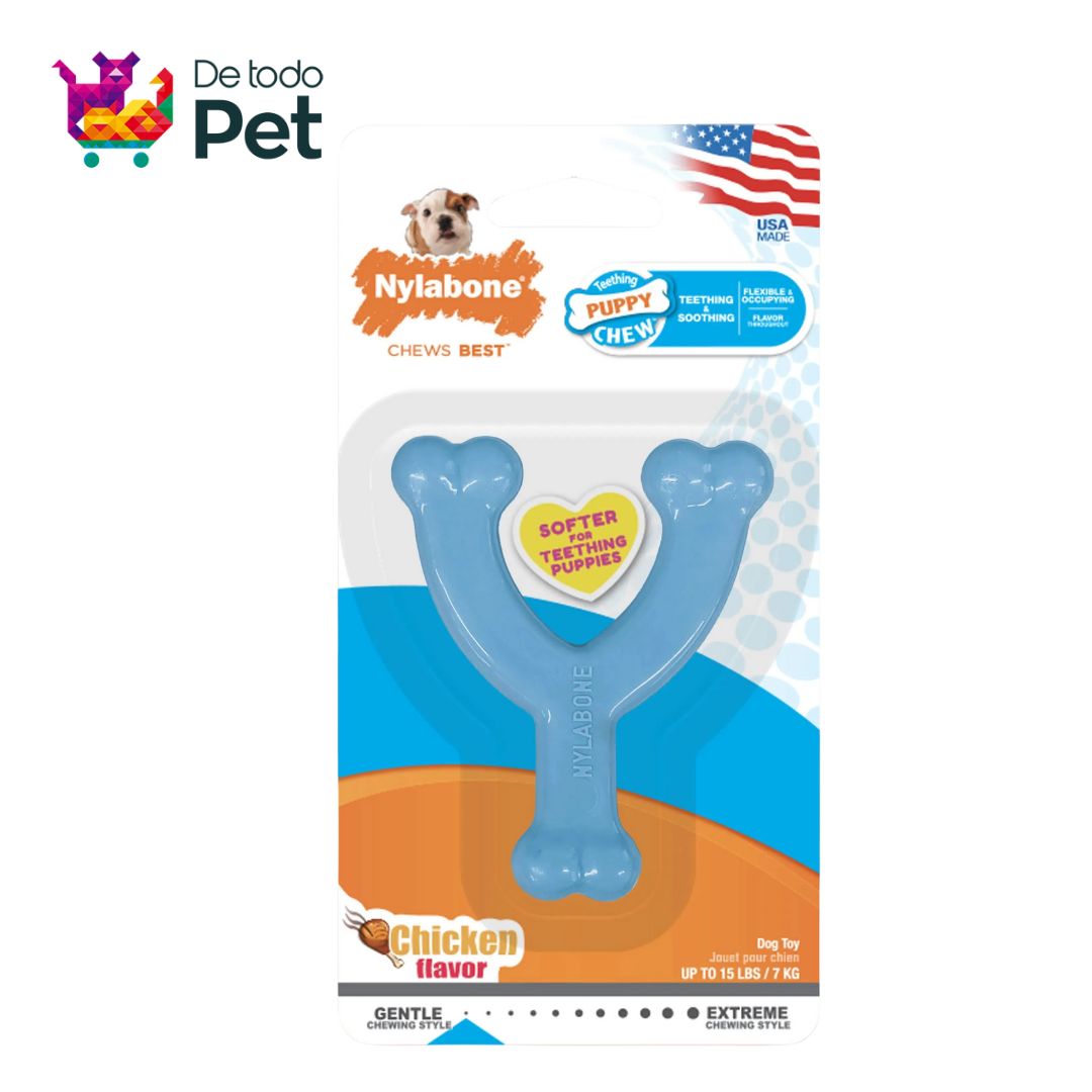 PUPPY CHEW BLUE WISHBONE, CHICKEN - PETITE