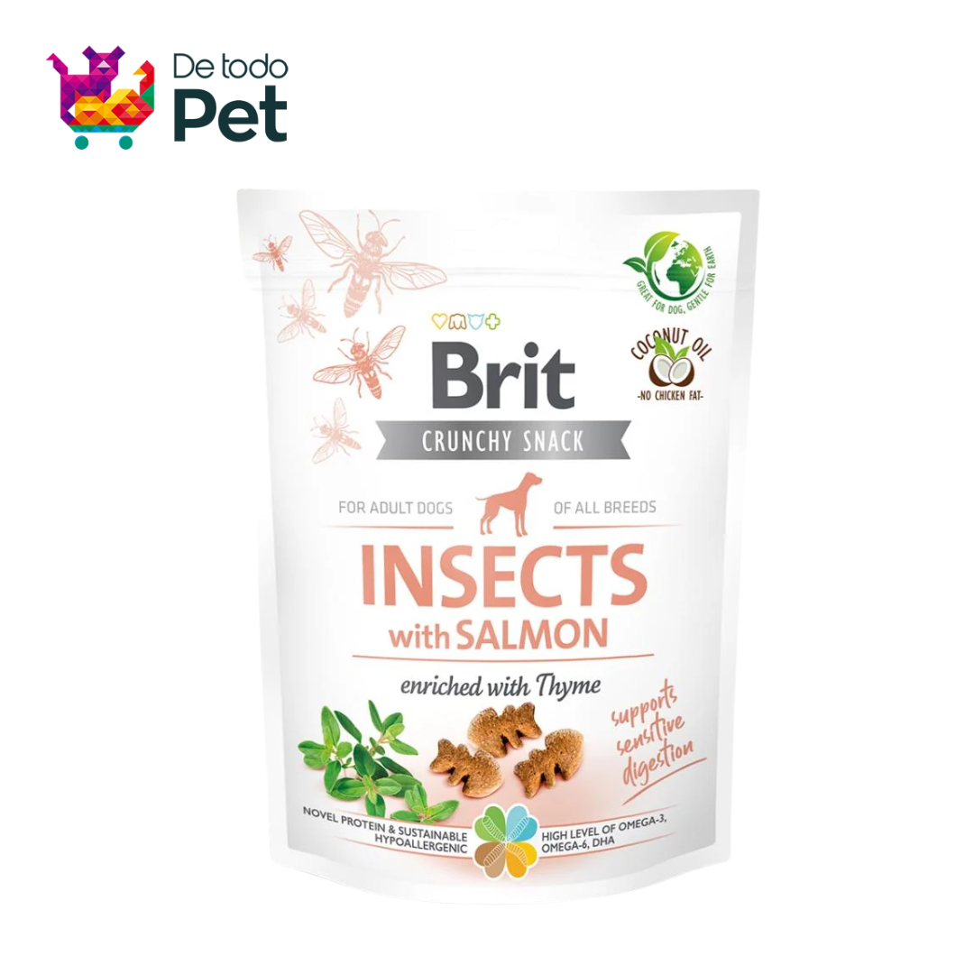 CRUNCHY SNACK INSECTS WITH SALMON