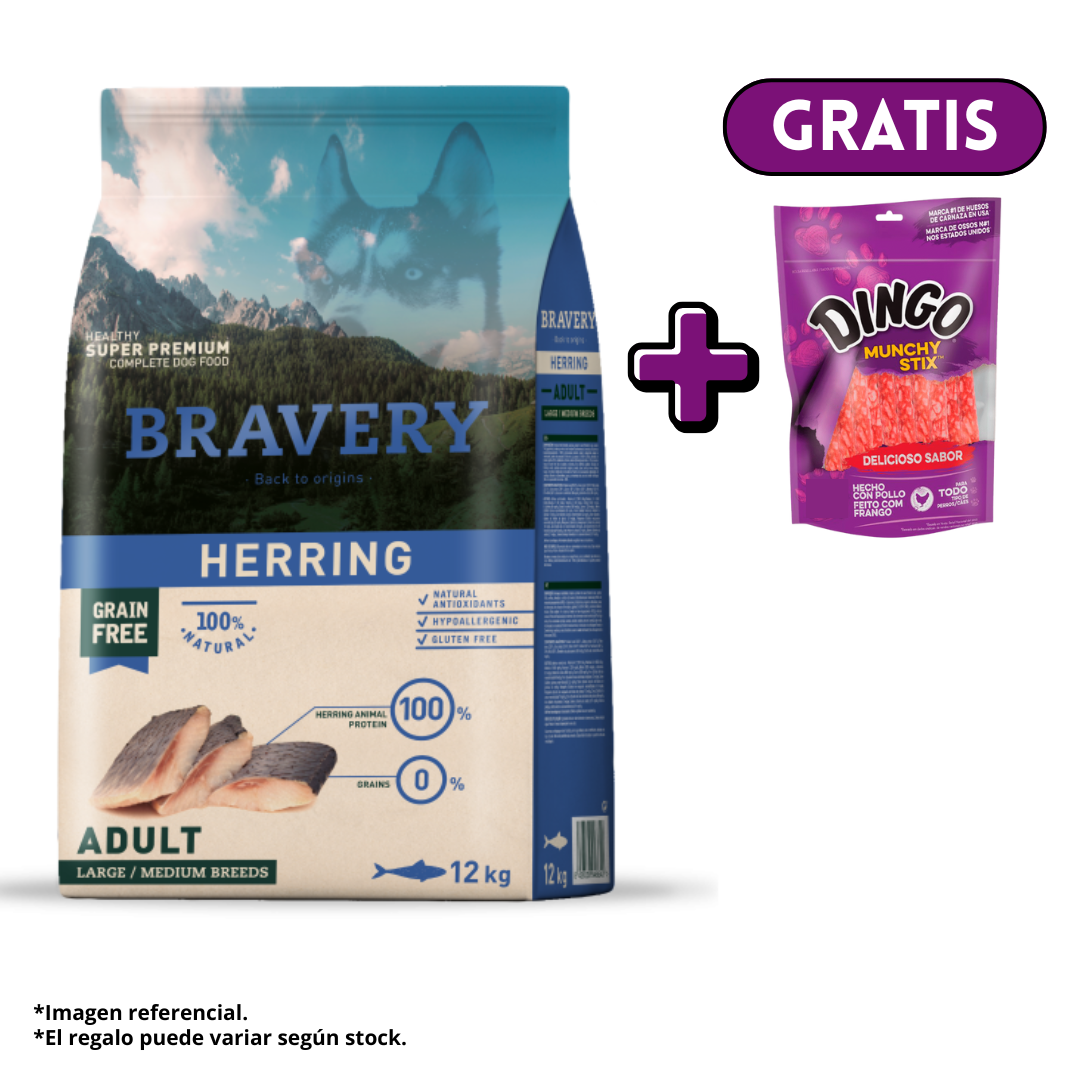 BRAVERY HERRING ADULT LARGE/MEDIUM BREED 