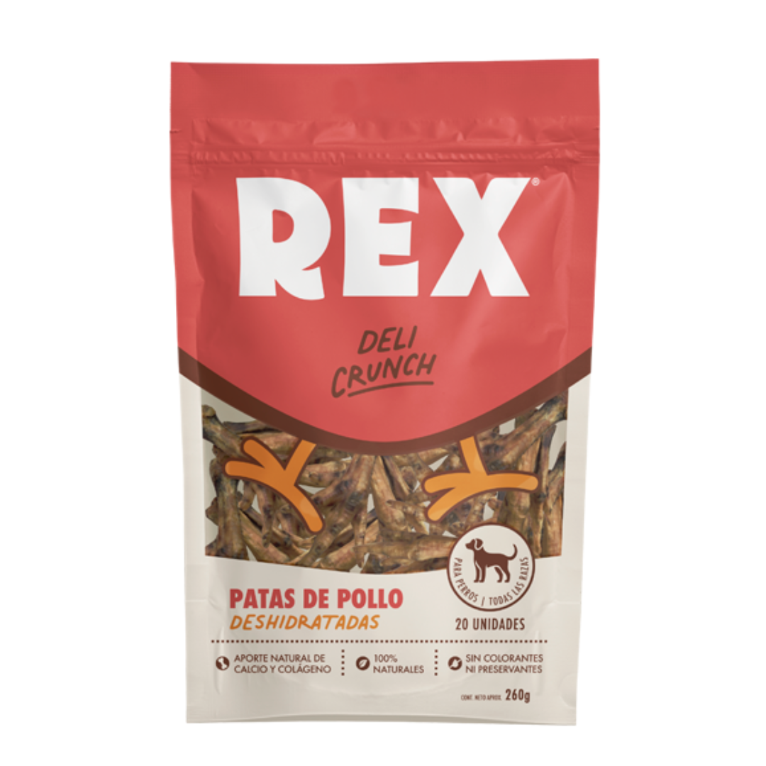 REX PATAS DE POLLO DESHIDRATADAS